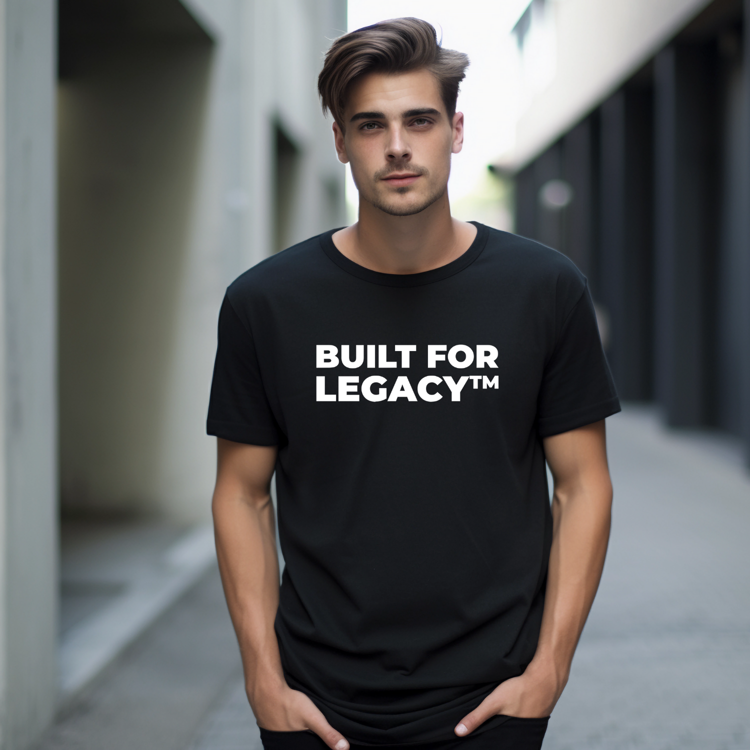 Built For Legacy™ — Premium Heavyweight Tee (Black)