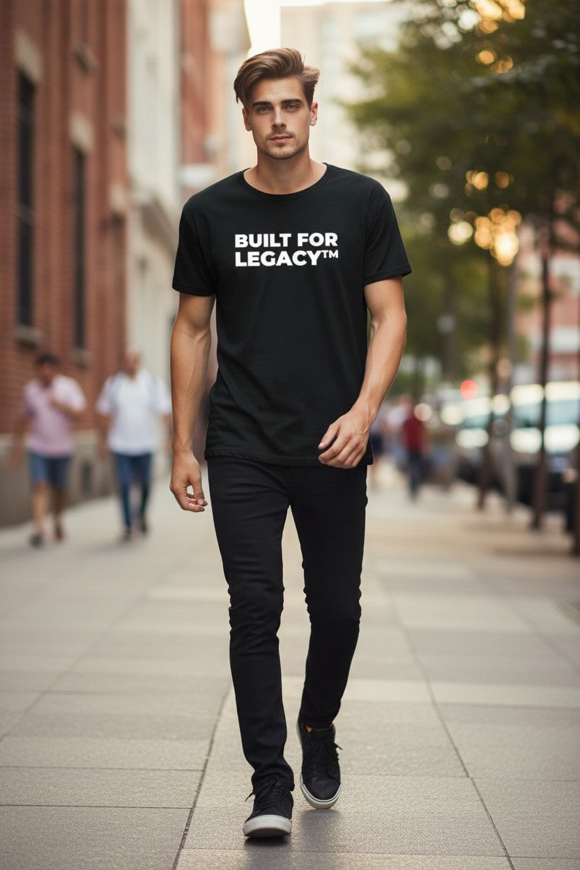 Built For Legacy™ — Premium Heavyweight Tee (Black)