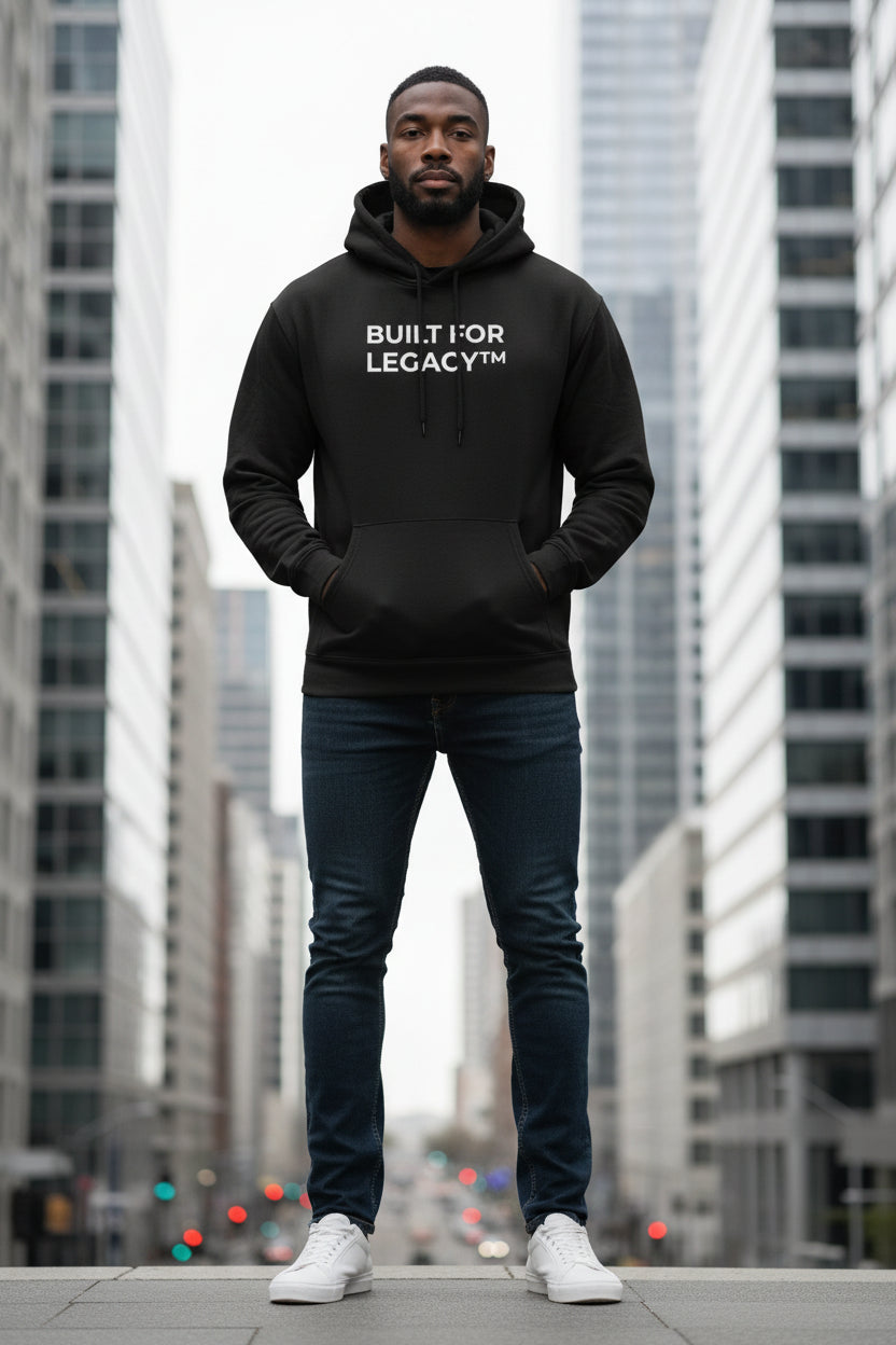 Built for Legacy™ Hoodie — Premium Minimal Pullover (Black)