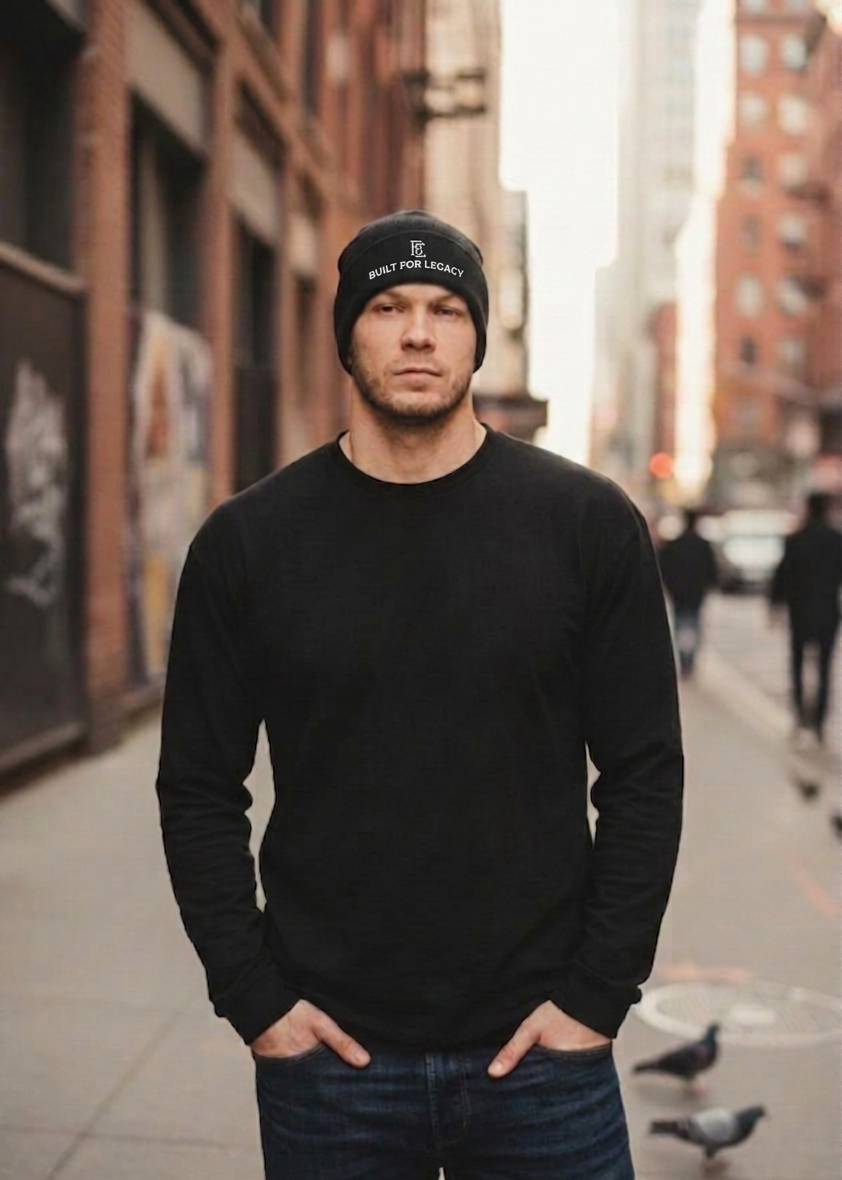 Built For Legacy™ – Yupoong Embroidered Cuffed Beanie Black