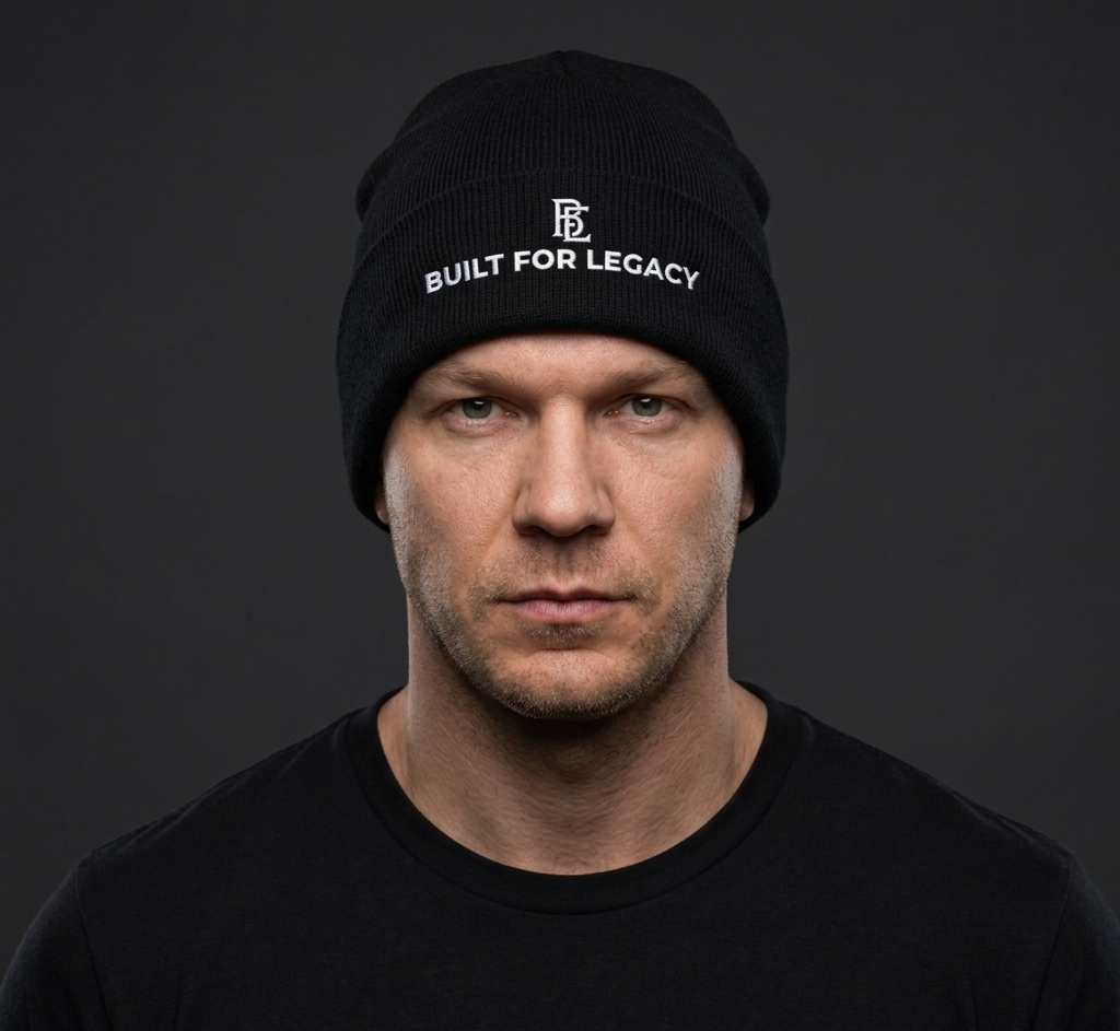 Built For Legacy™ – Yupoong Embroidered Cuffed Beanie Black